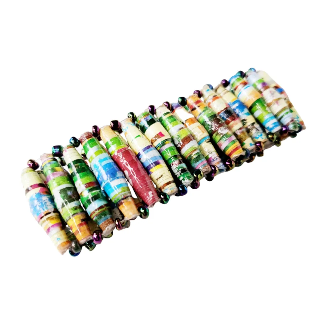 Recycled Paper Bead Bracelet - Renew