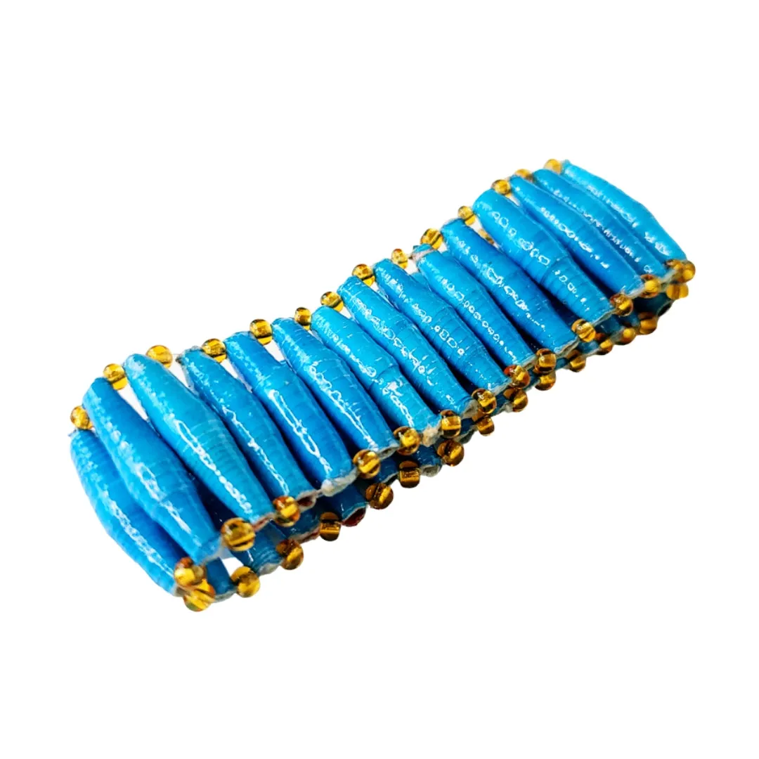 Recycled Paper Bead Bracelet - Tranquility