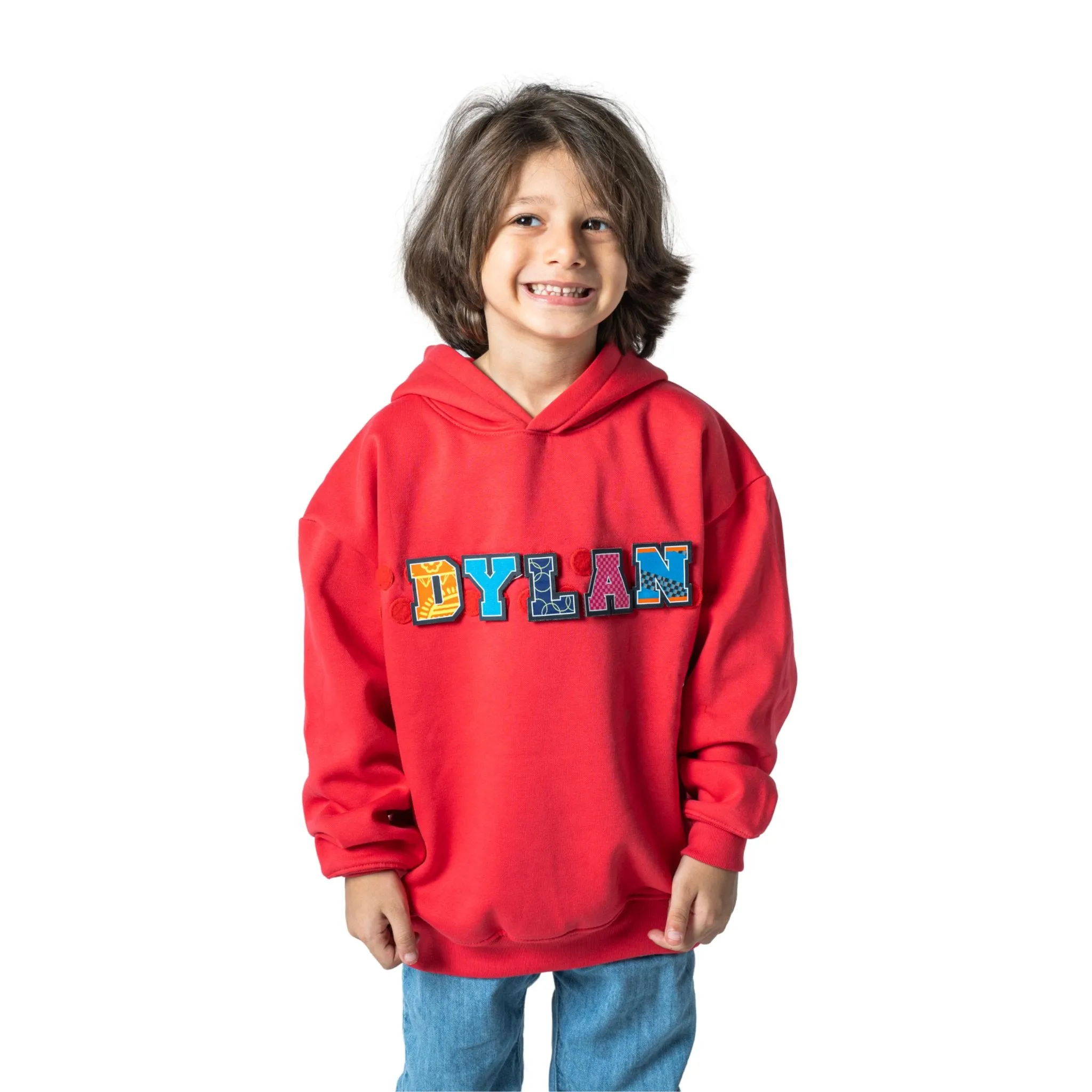Red Velcro Patch Hoodie - Unisex