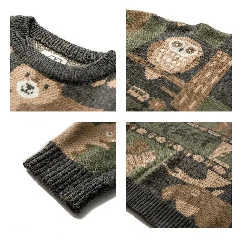 Retro Cartoon Pattern Sweater