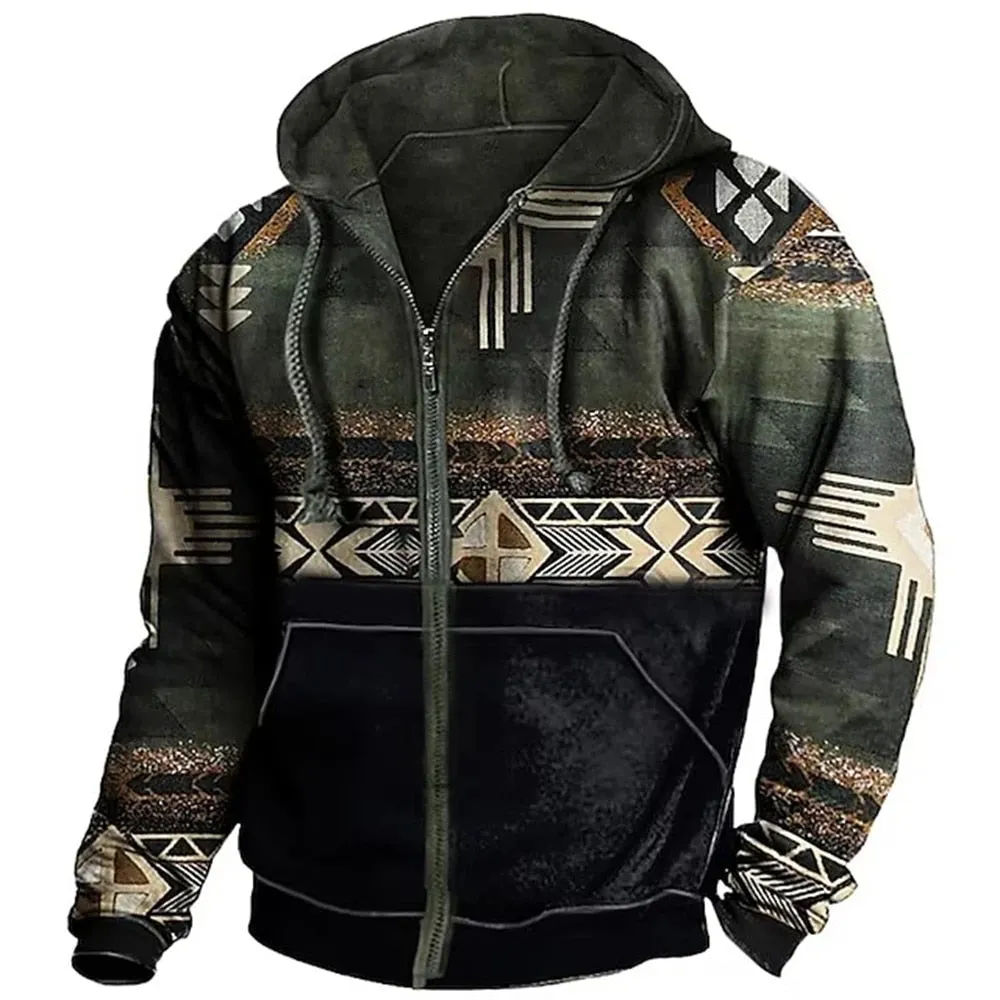 Retro outdoor jacket | vintage hoodie for men