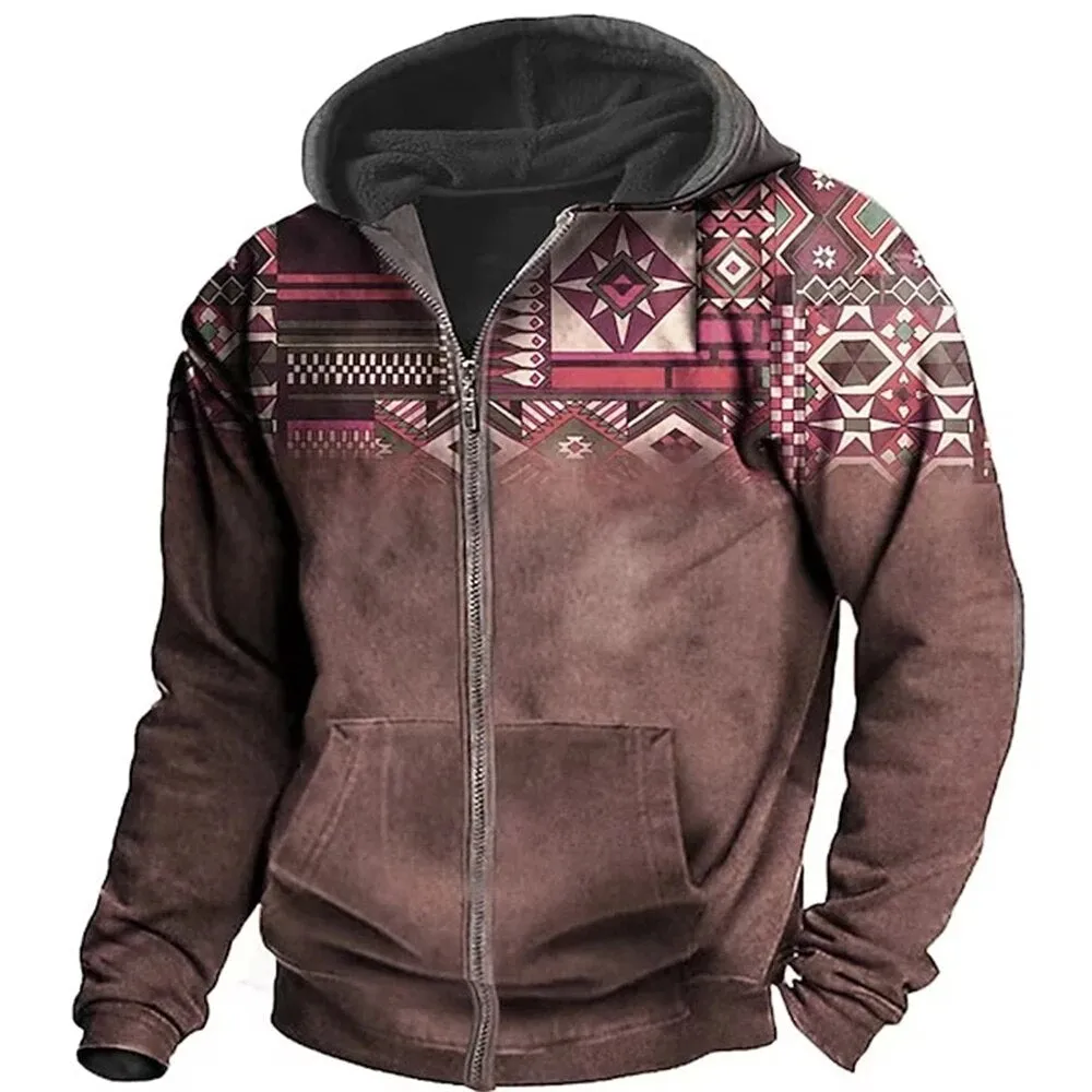 Retro outdoor jacket | vintage hoodie for men