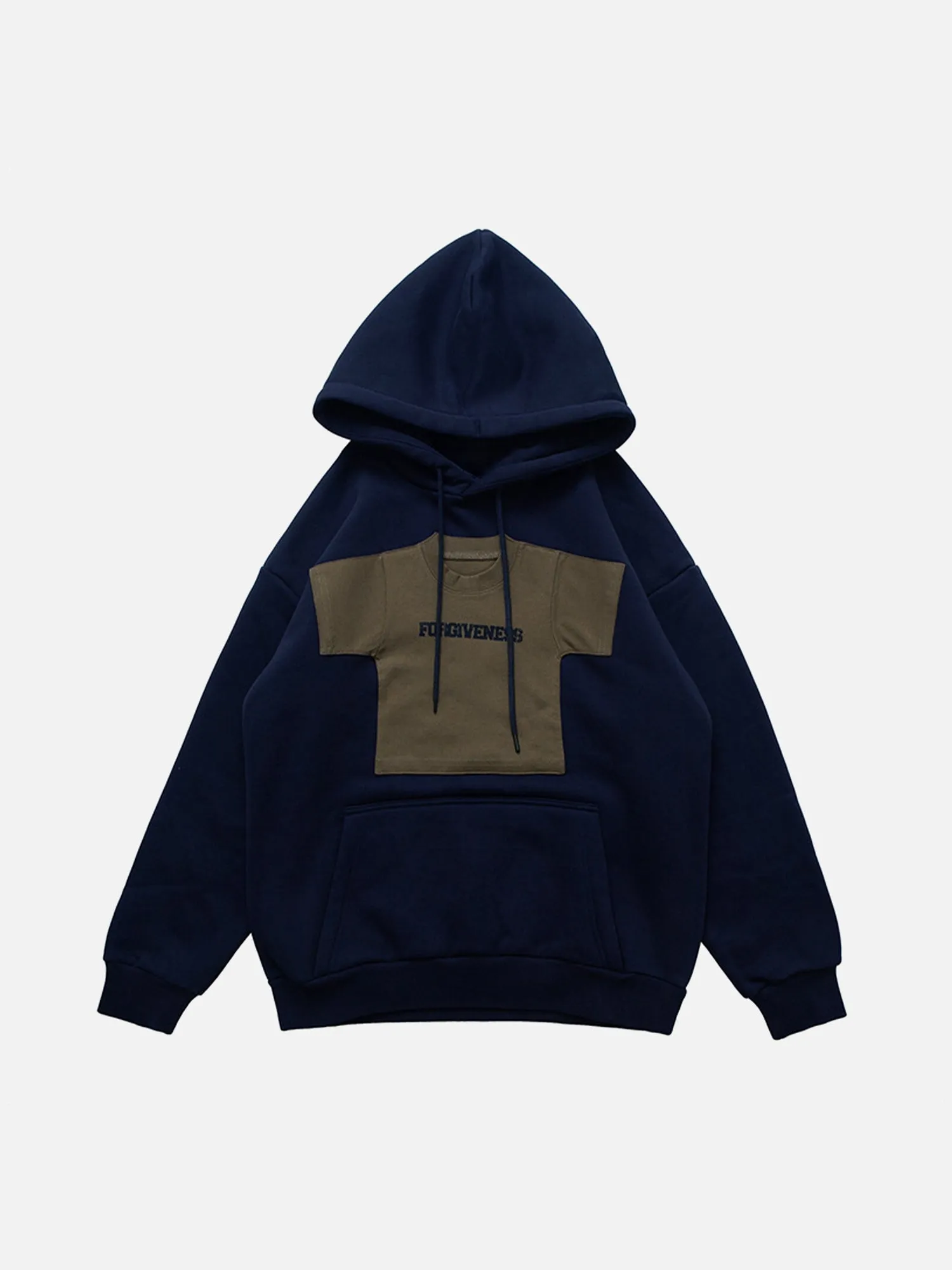 Rimiro - American Retro Fun Patchwork Velvet Hoodie