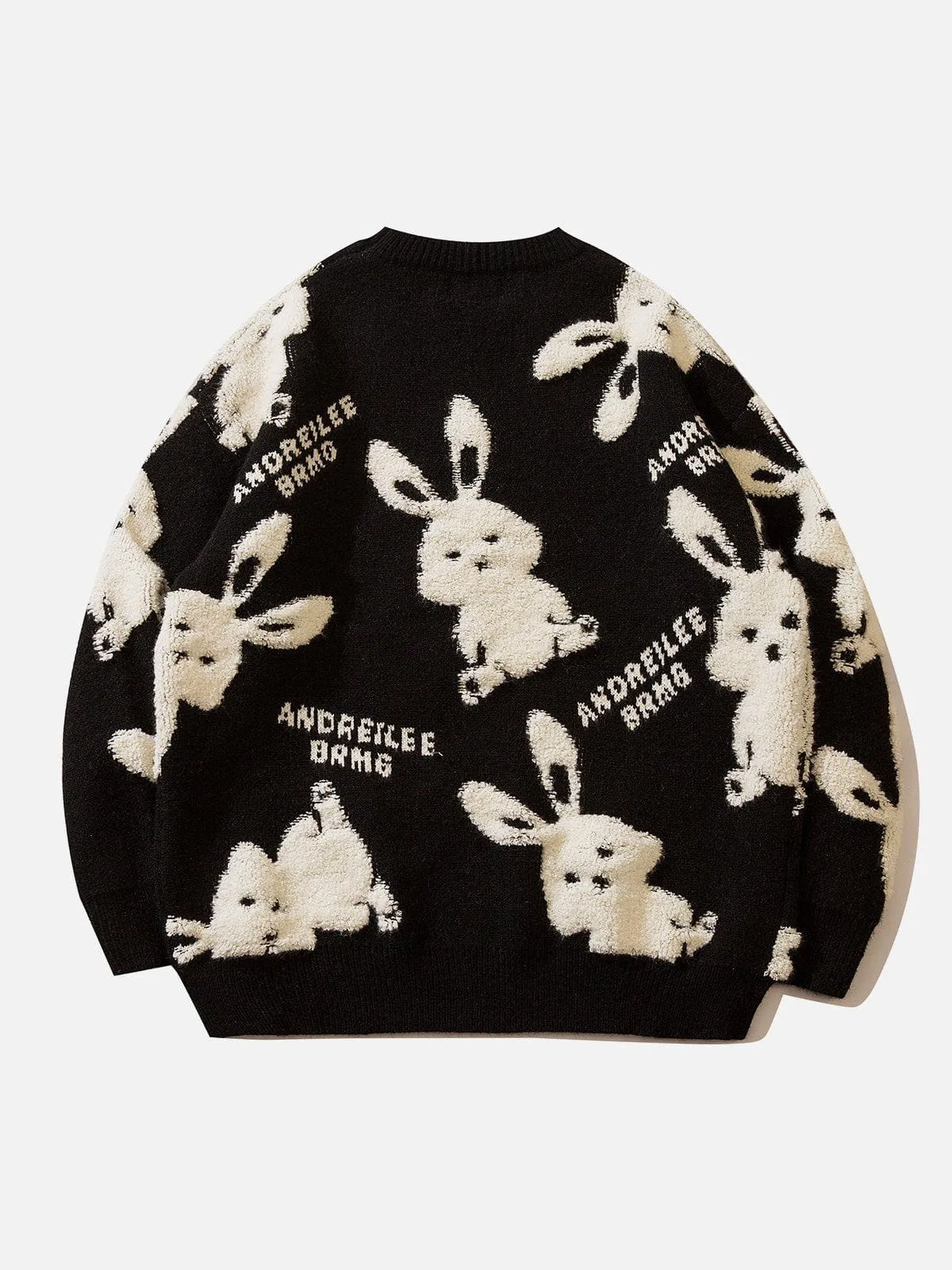 Rimiro - Flocked Rabbit Jacquard Sweater