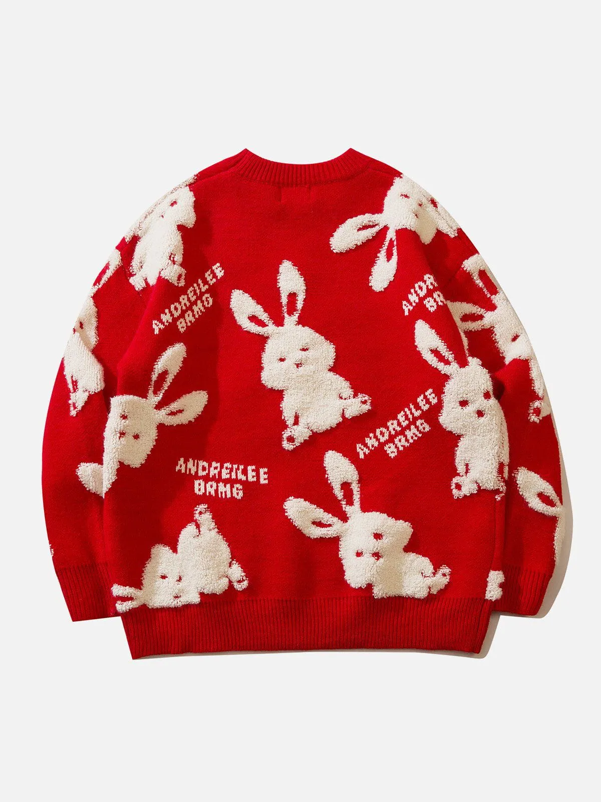 Rimiro - Flocked Rabbit Jacquard Sweater