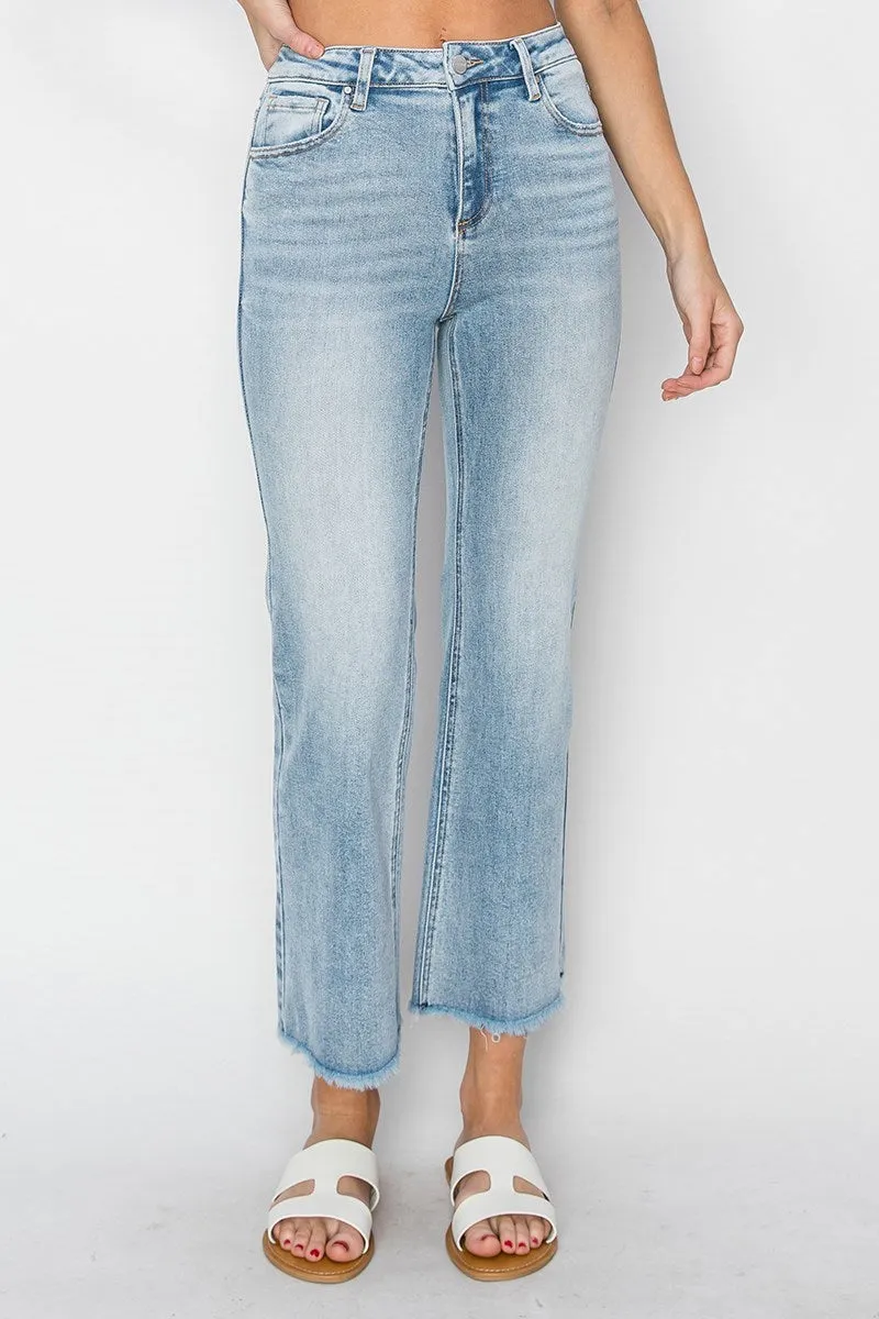 Risen High Rise Straight Ankle Length Jean