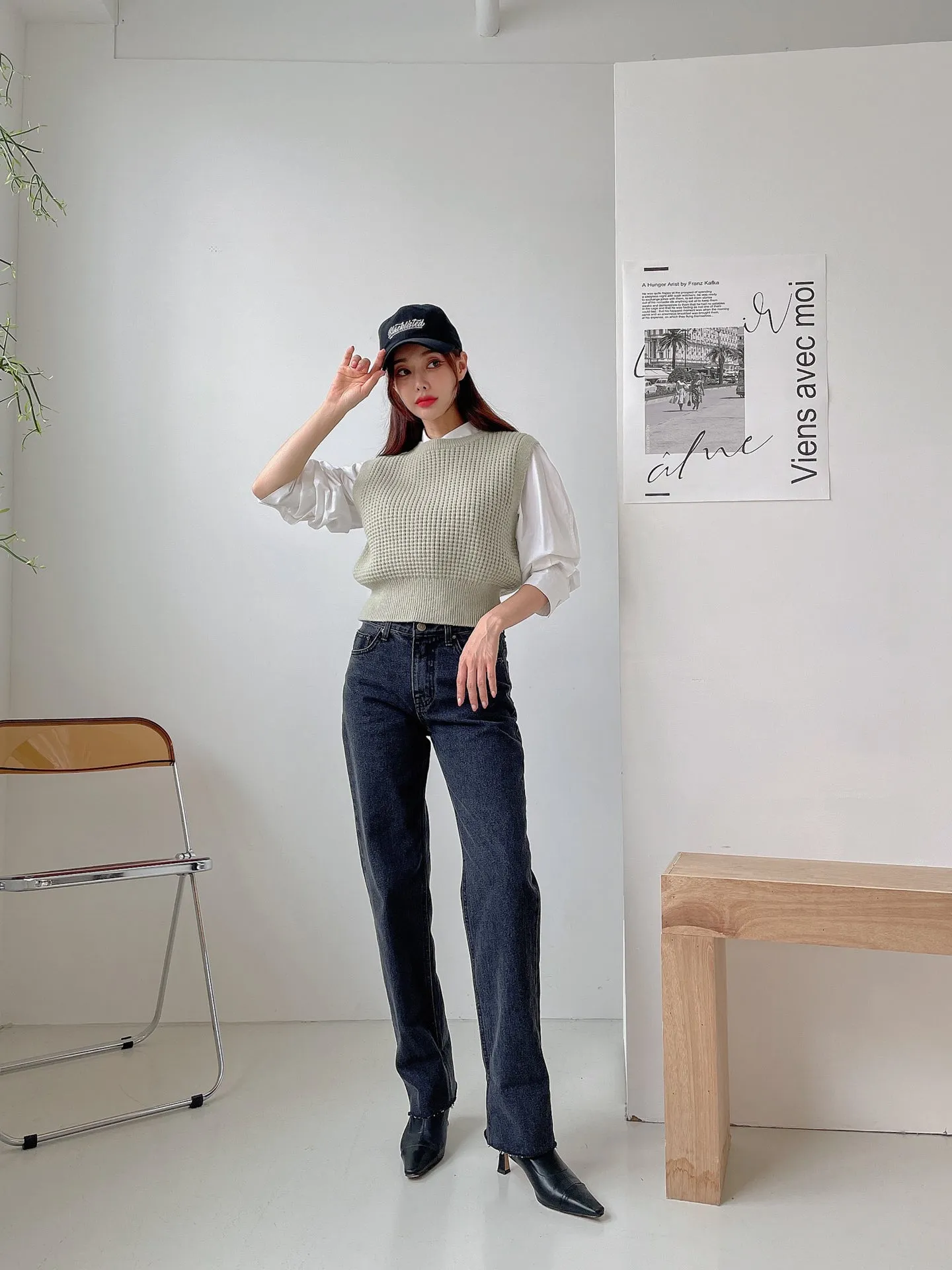 Roll up Semi-Wide Jean