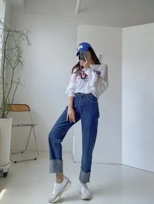 Roll up Semi-Wide Jean