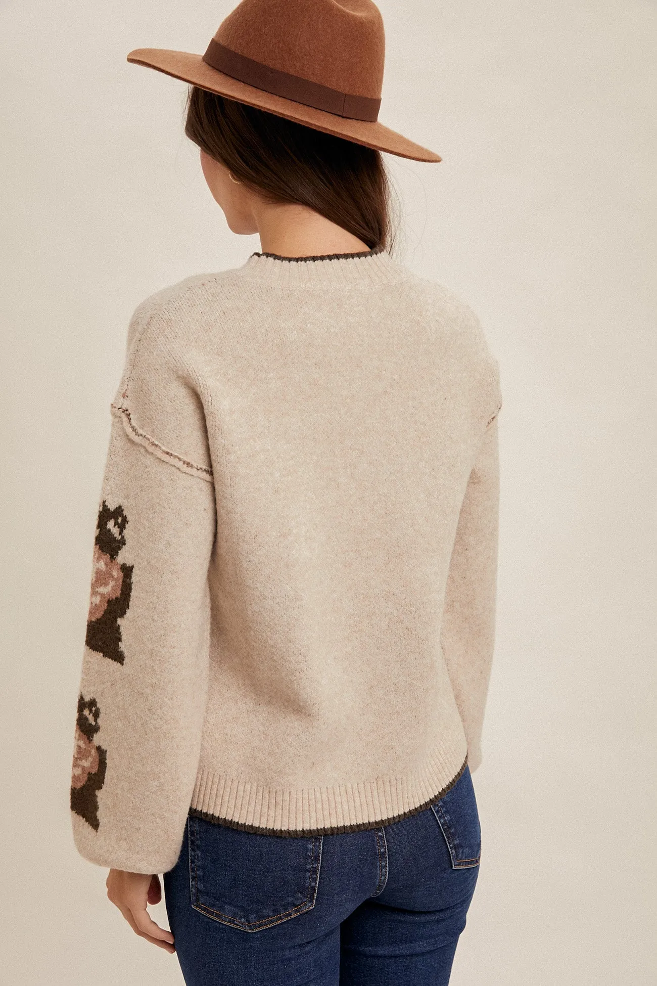 Rose Sleeve Sweater