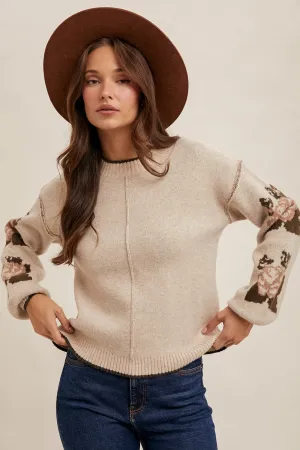 Rose Sleeve Sweater