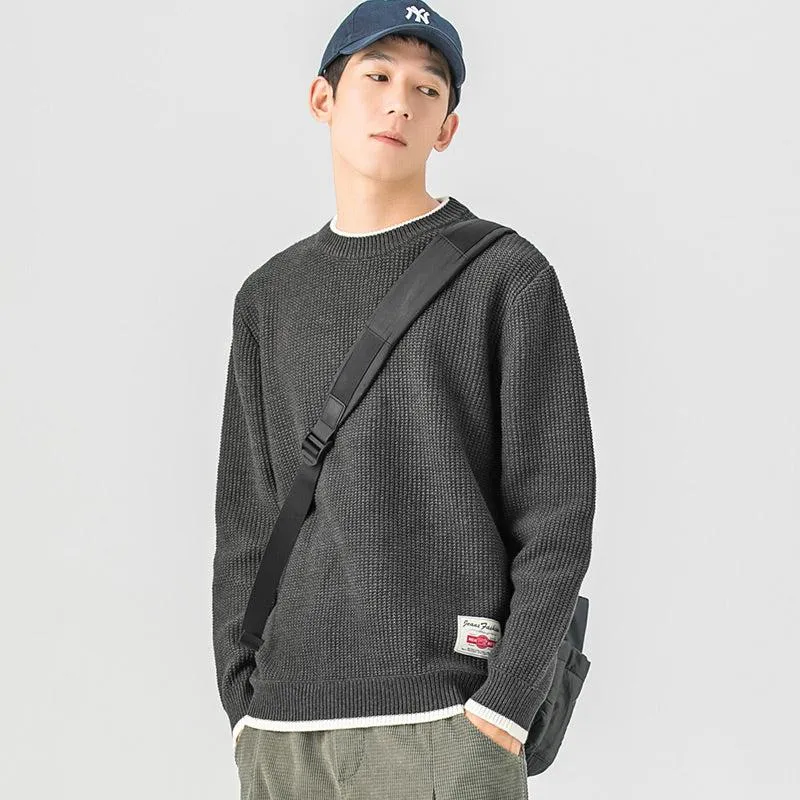 Round Neck Two-piece Knitted Sweater