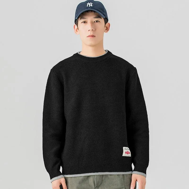 Round Neck Two-piece Knitted Sweater