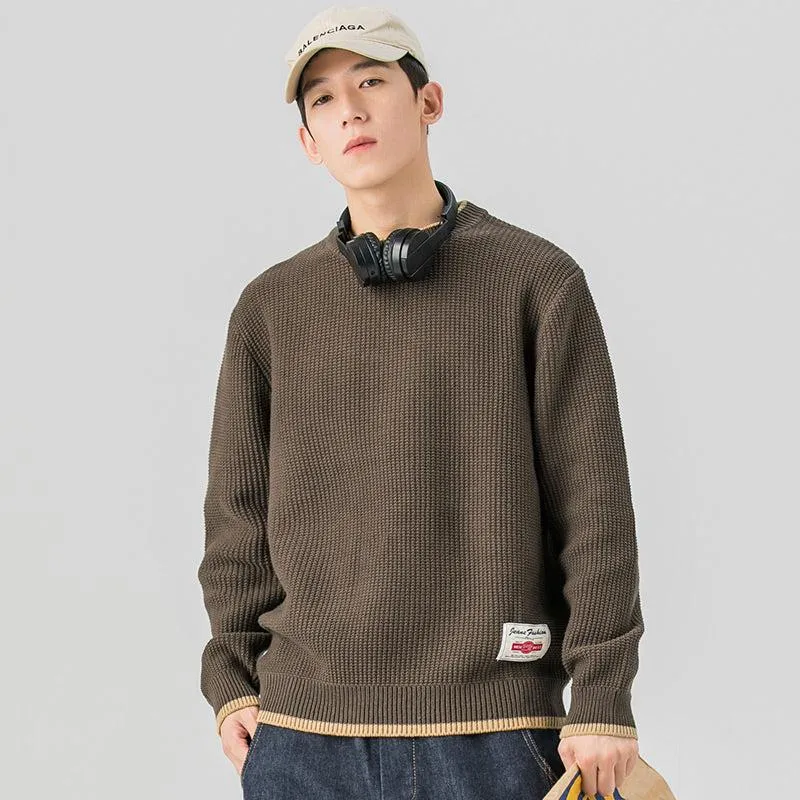 Round Neck Two-piece Knitted Sweater
