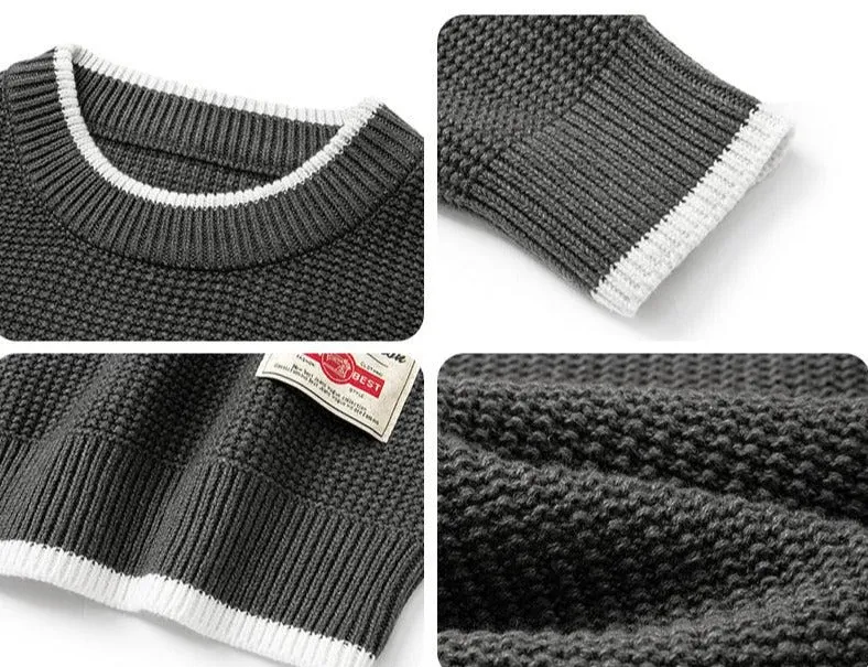 Round Neck Two-piece Knitted Sweater