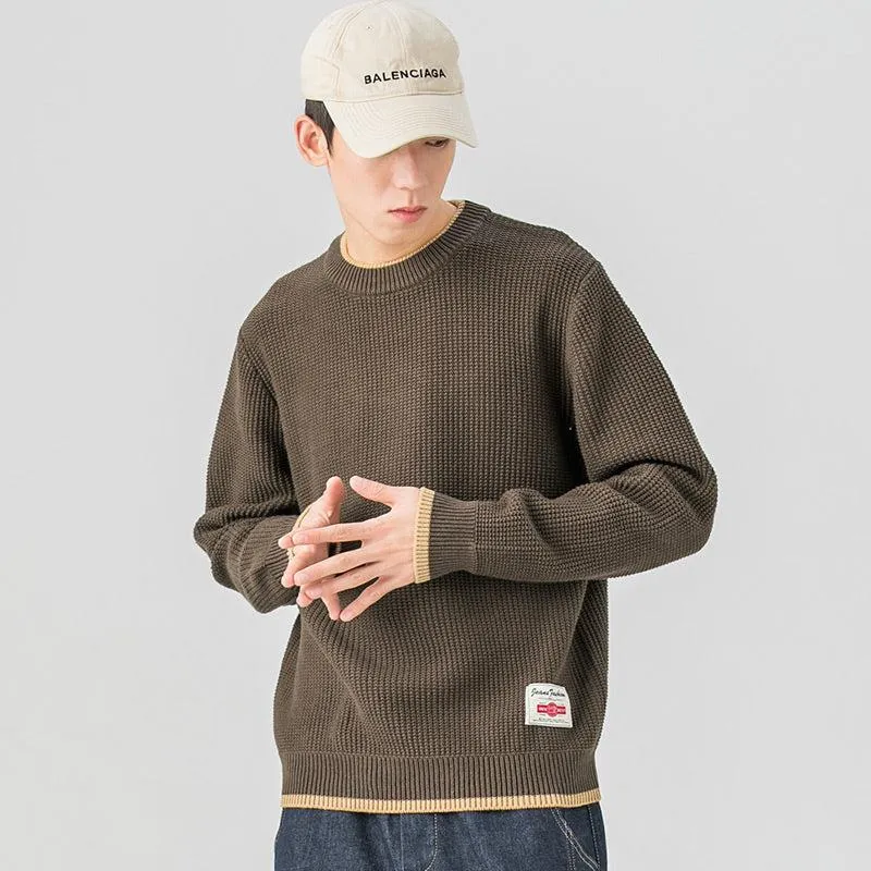 Round Neck Two-piece Knitted Sweater