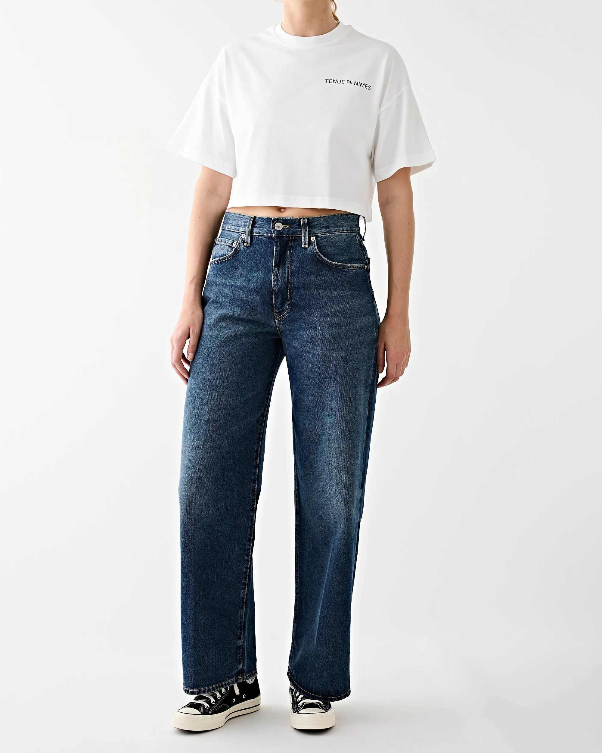 Roxy Oversized Cropped Tee White