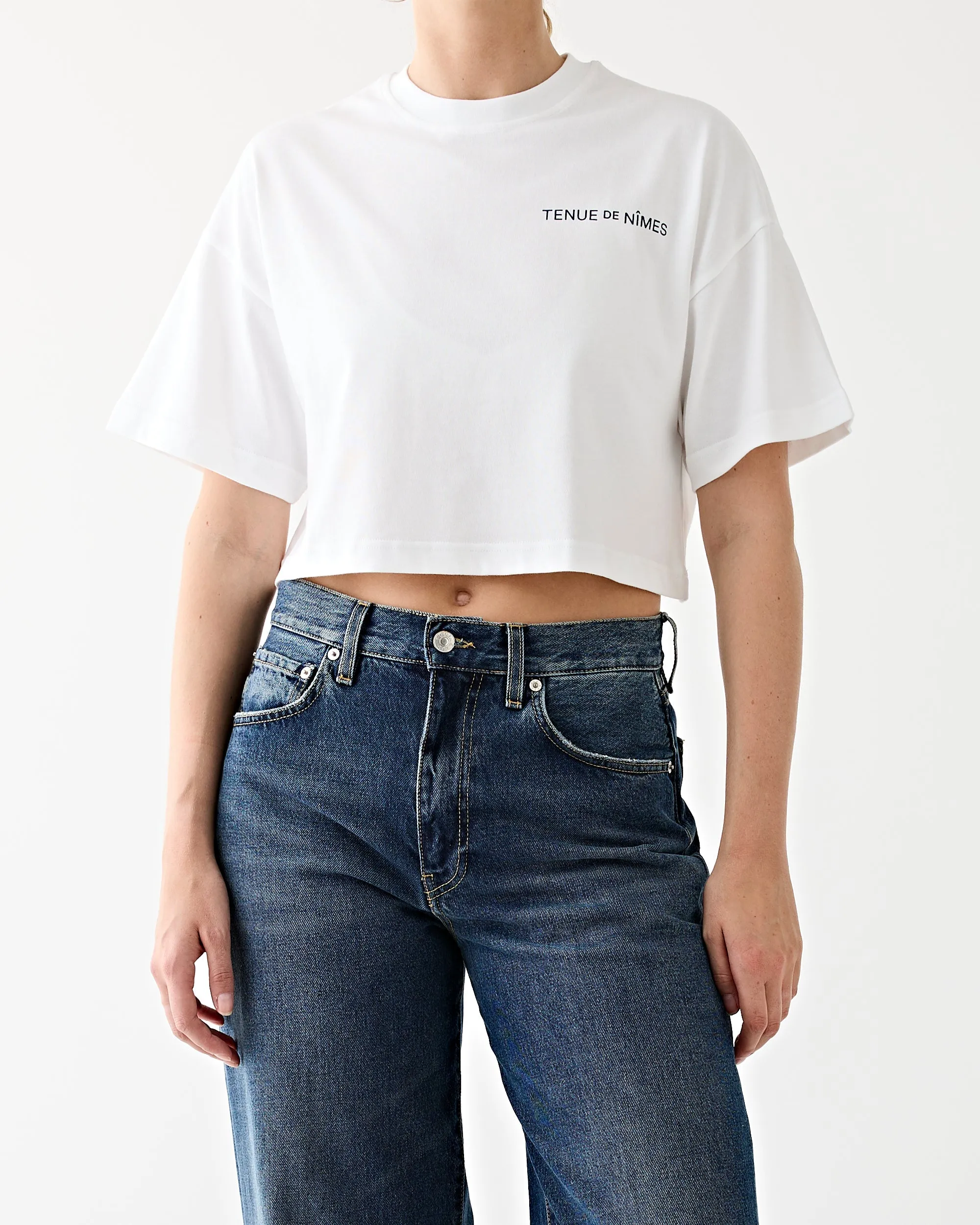 Roxy Oversized Cropped Tee White