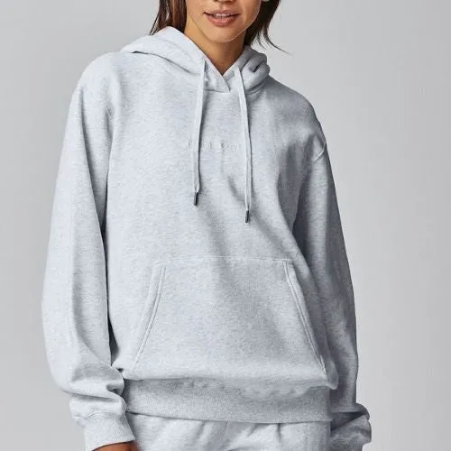 Running Bare Womens Legacy Hoodie Snow Marle