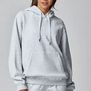 Running Bare Womens Legacy Hoodie Snow Marle