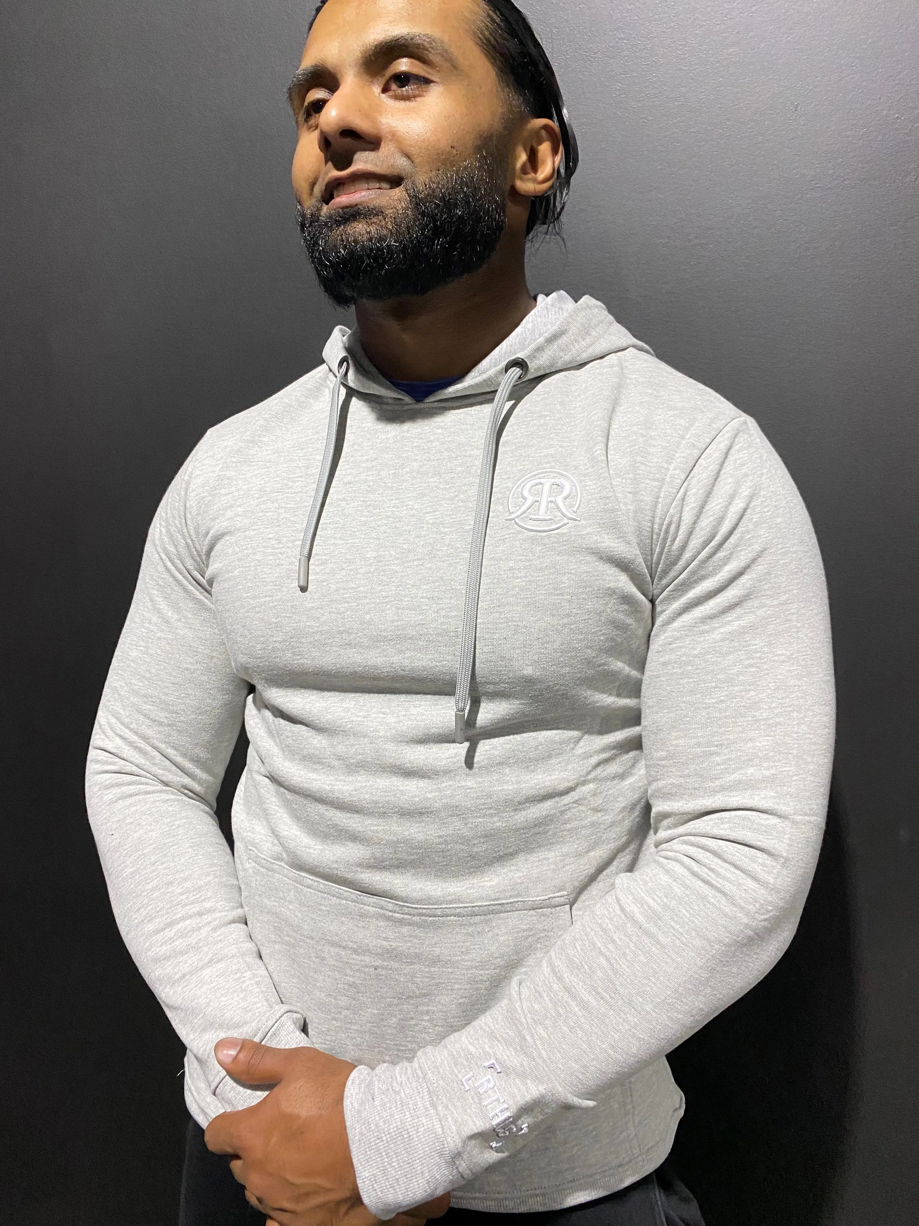 RUTHLESS.CO LION TEAM HOODIES - GREY/WHITE