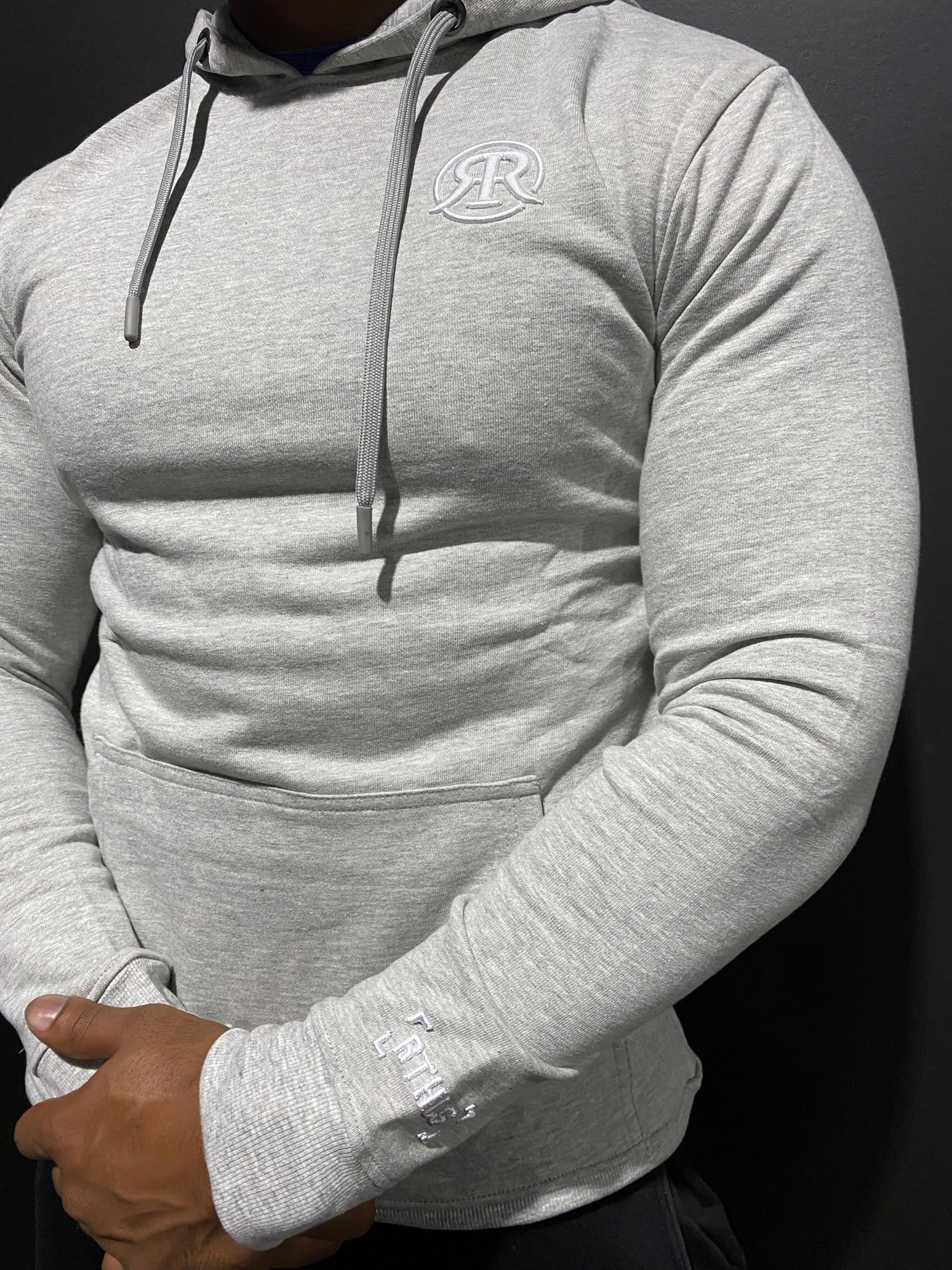 RUTHLESS.CO LION TEAM HOODIES - GREY/WHITE