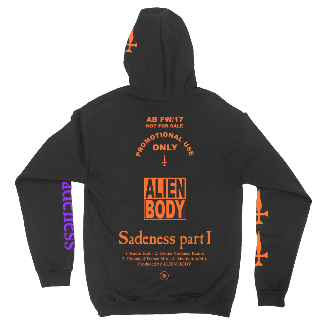 SADENESS HOODIE BLACK