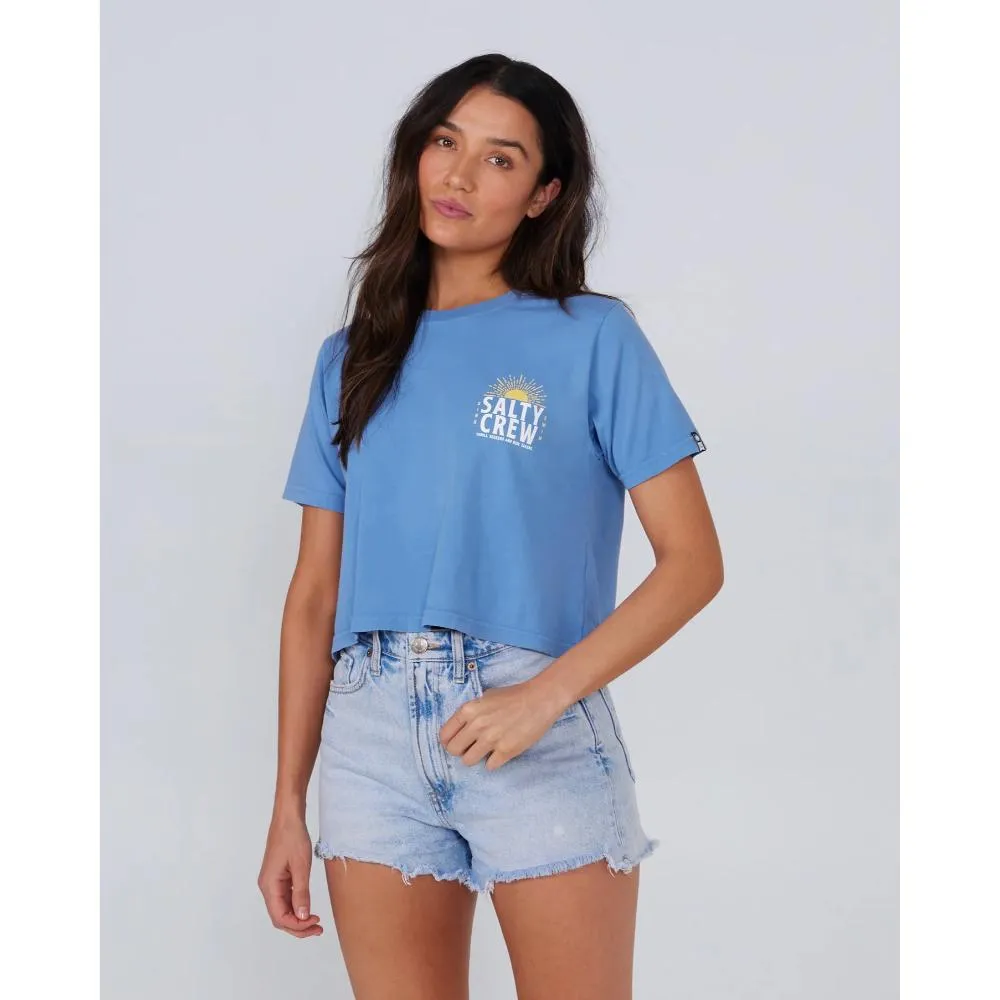 SALTY CREW CRUISIN CROP TEE BLUE DUSK