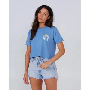 SALTY CREW CRUISIN CROP TEE BLUE DUSK