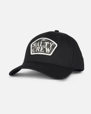 Salty Crew Mens Filler Up 6 Panel Hat - Black