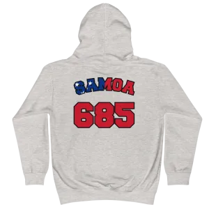 Samoa 685 - Flag with Black Border (front/back) *KIDS HOODIE*
