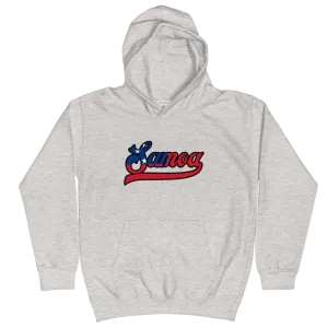 Samoa Script ~ Flag with Black Border *KIDS HOODIE*