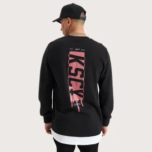 Santa Ana Layered Dual Curved Sweater Jet Black