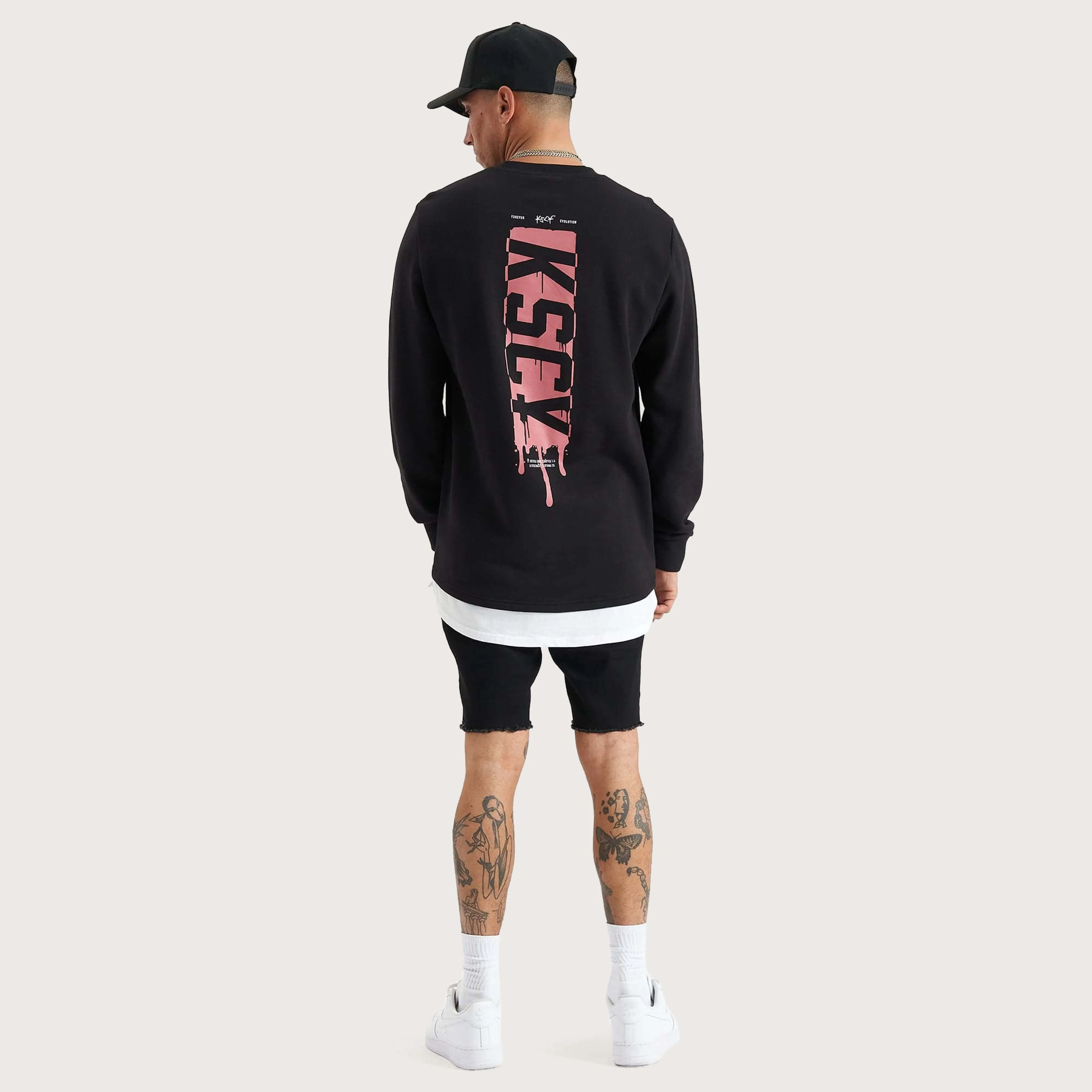 Santa Ana Layered Dual Curved Sweater Jet Black