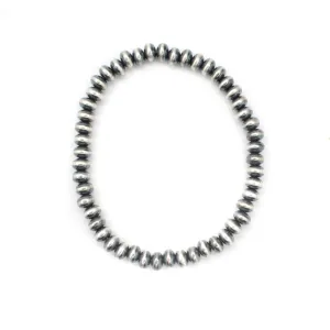 Saucer Navajo Pearl Stretch Bracelet - 5mm