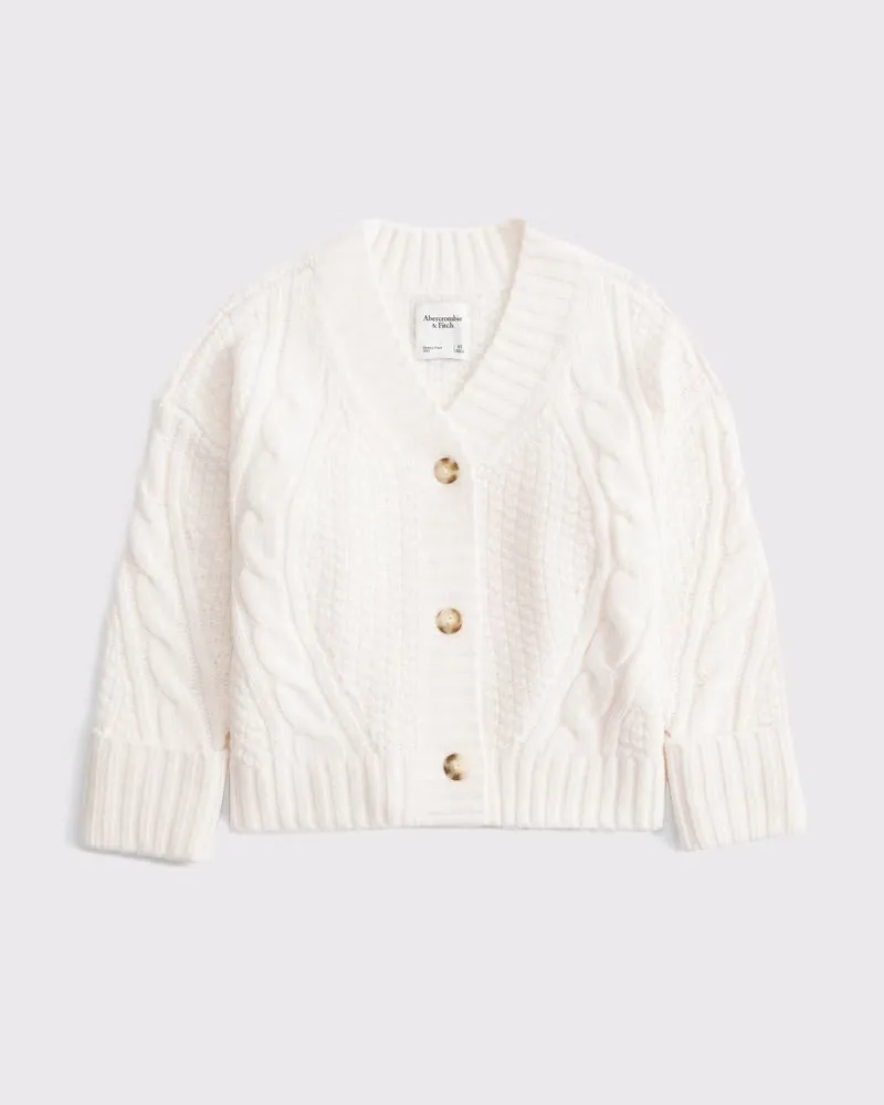 Seed-Stitch Cable Cardigan