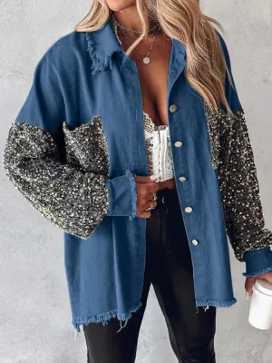 Sequined Aadhya Denim Jacket