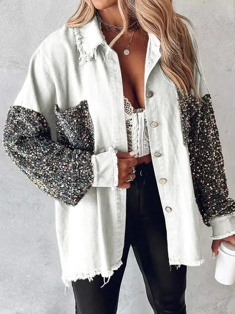 Sequined Aadhya Denim Jacket
