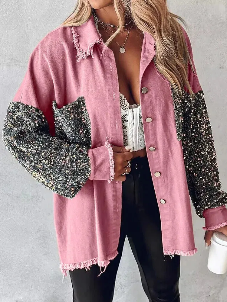Sequined Aadhya Denim Jacket
