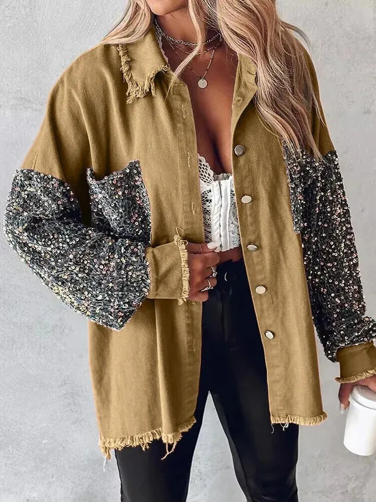 Sequined Aadhya Denim Jacket