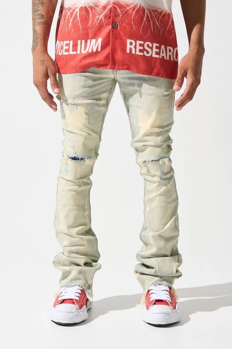 SERENEDE Sulfur Stacked Jeans (BLEACHED)