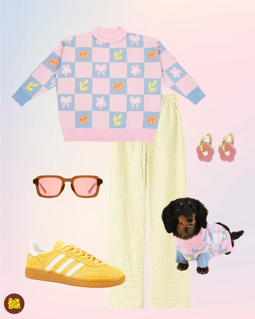 Shelly x Sunbean Dog and Dog Mom Matching 2-Pieces Set