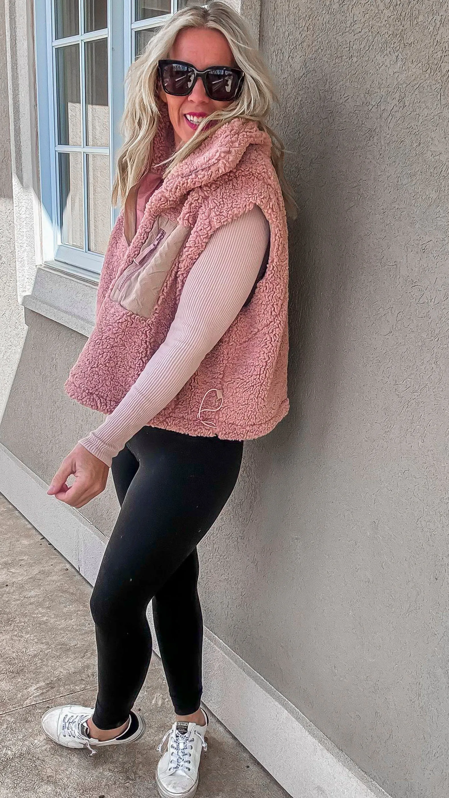 Sherpa Half Zip Sleeveless Sweater | OLI & HALI (PREORDER)