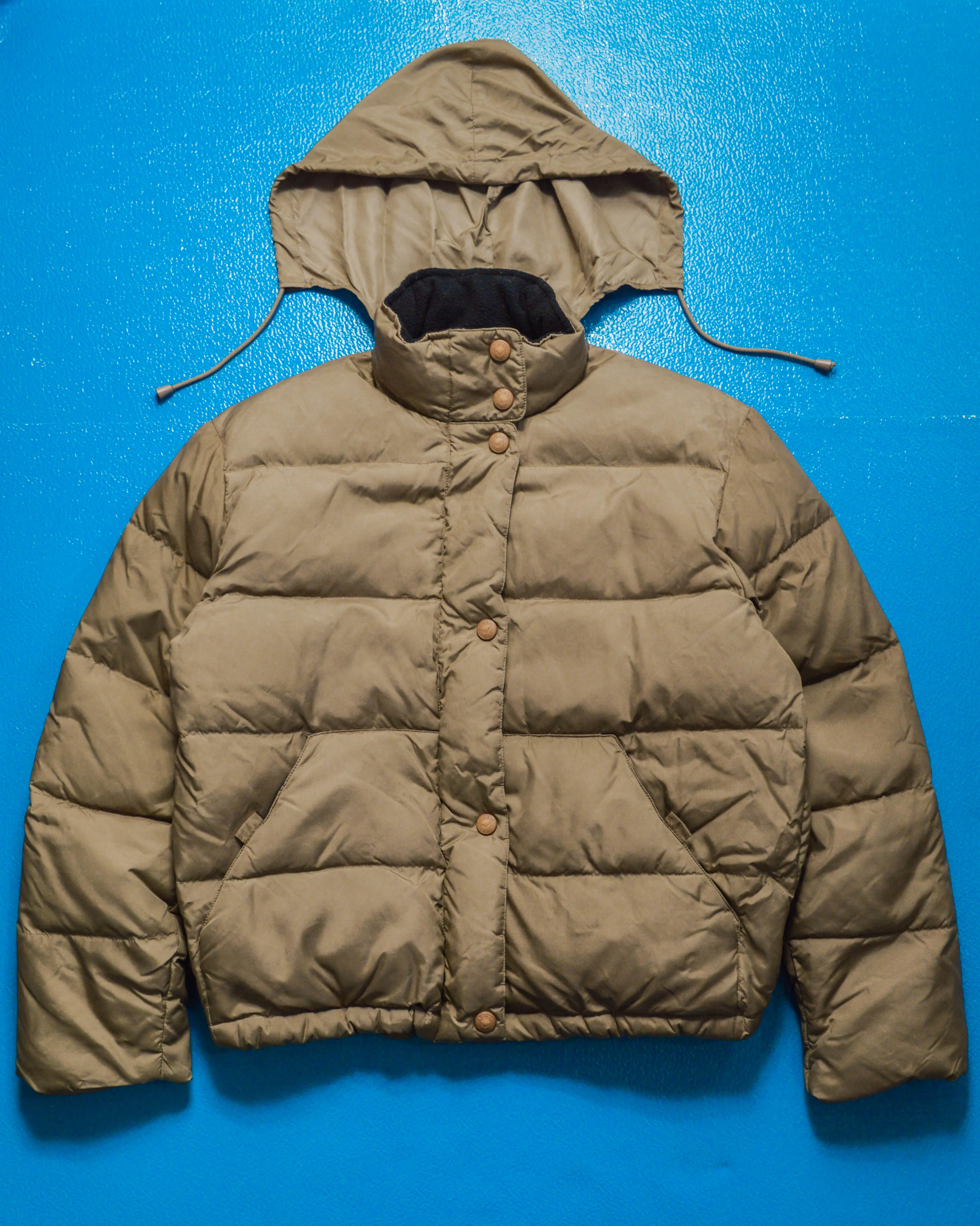 Short Minimal Beige Puffer Jacket (~S~)