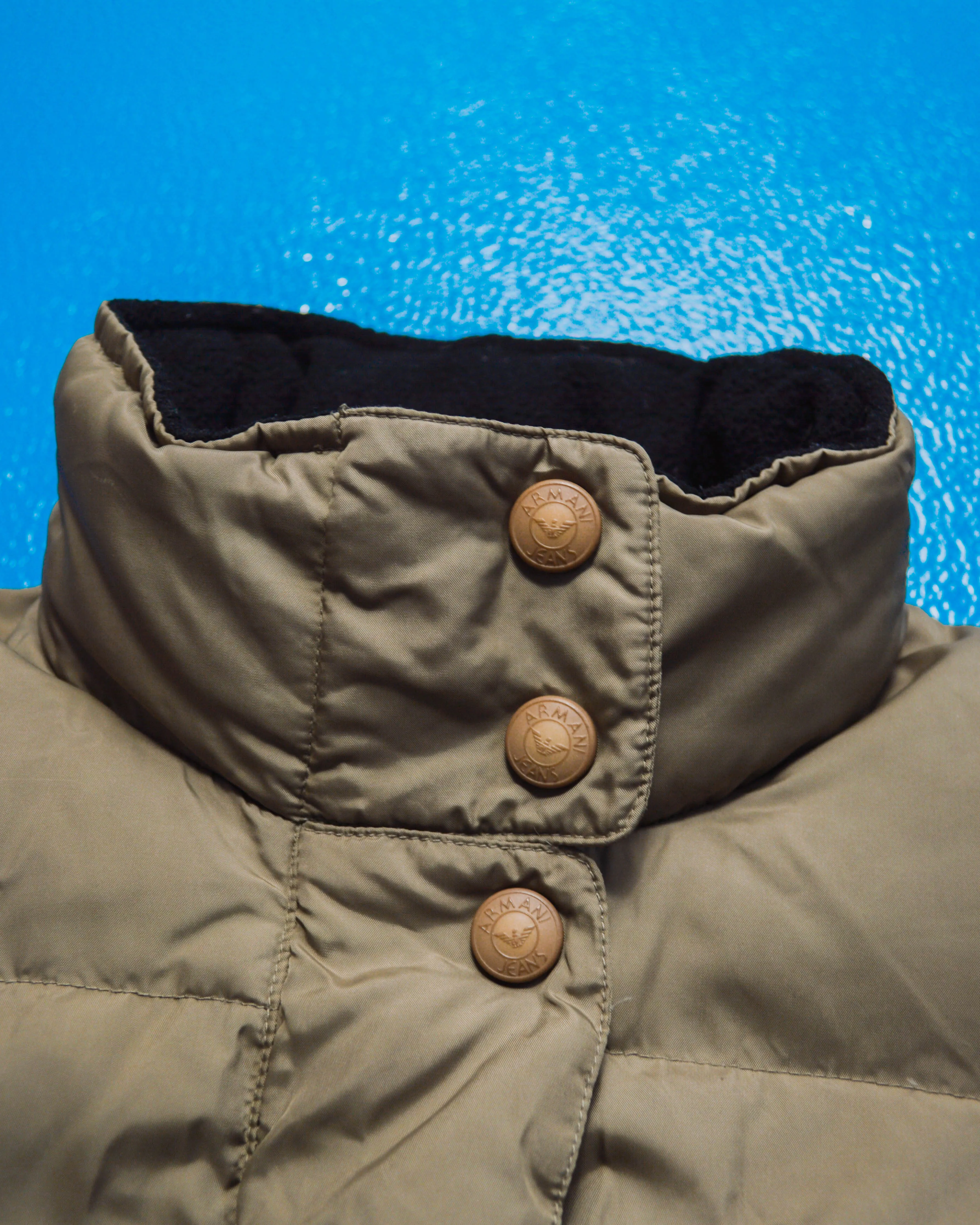 Short Minimal Beige Puffer Jacket (~S~)