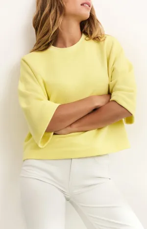 Short-sleeve sweatshirt with relaxed fit