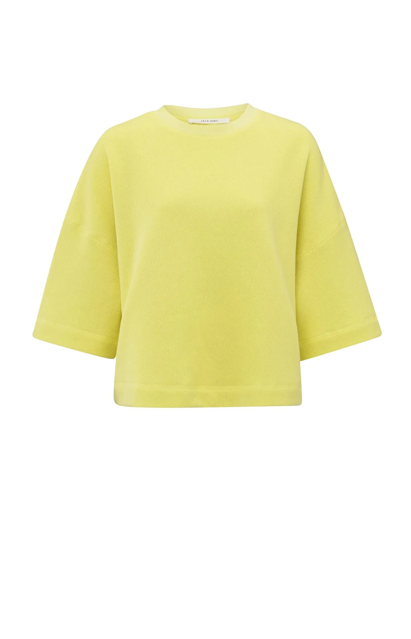 Short-sleeve sweatshirt with relaxed fit