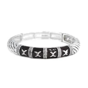 SIL-BLK BRACELET #B75809_SIL-BLK (FA4)