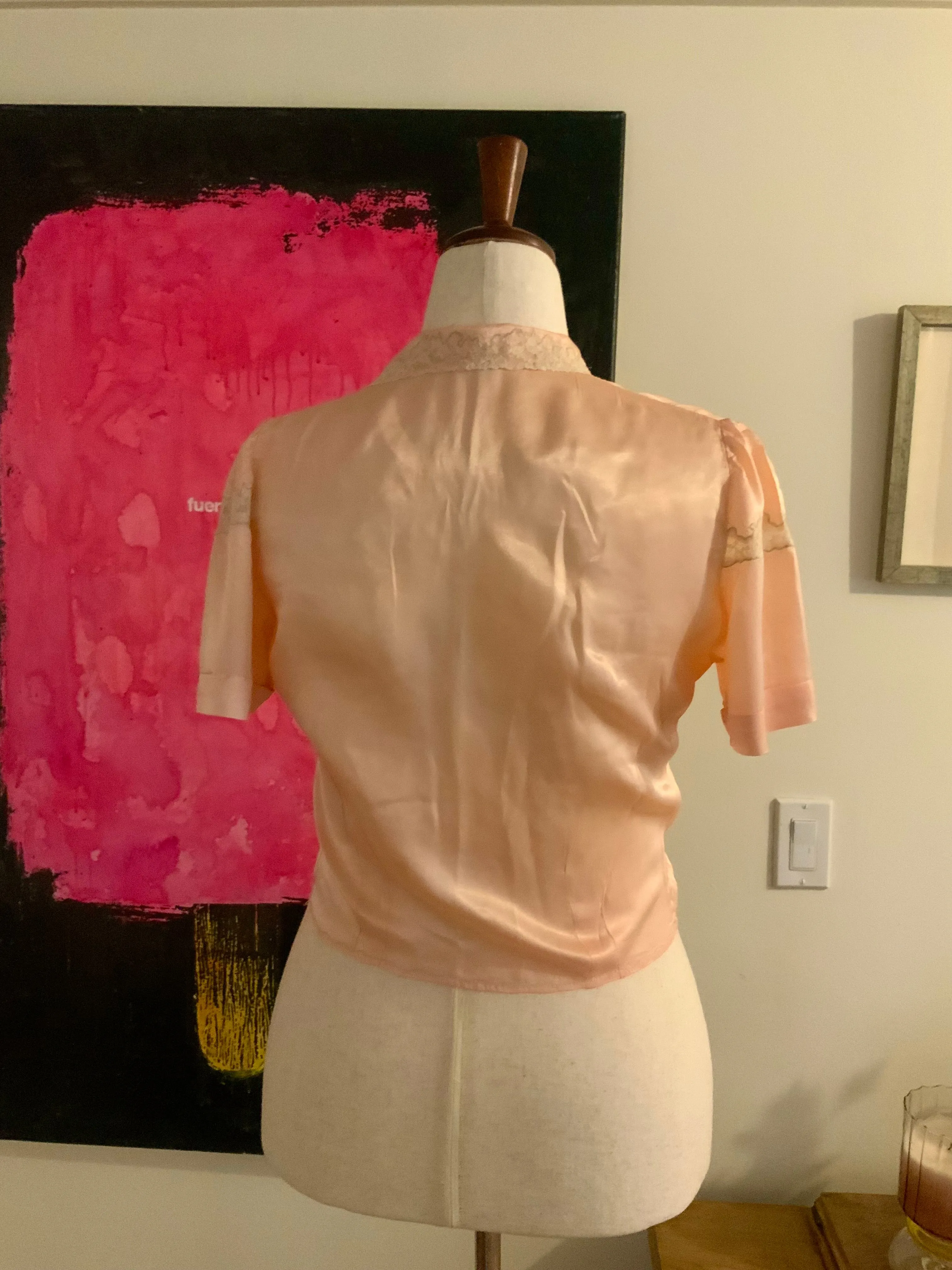 Silk Bed Jacket - 50s - 50AA
