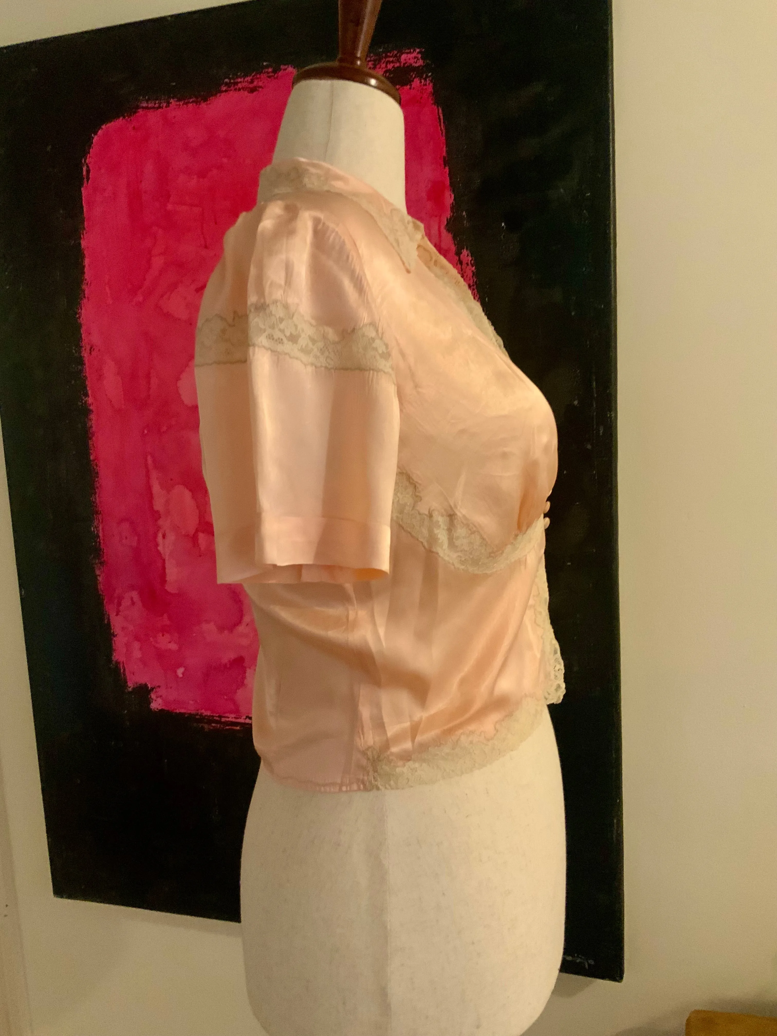Silk Bed Jacket - 50s - 50AA