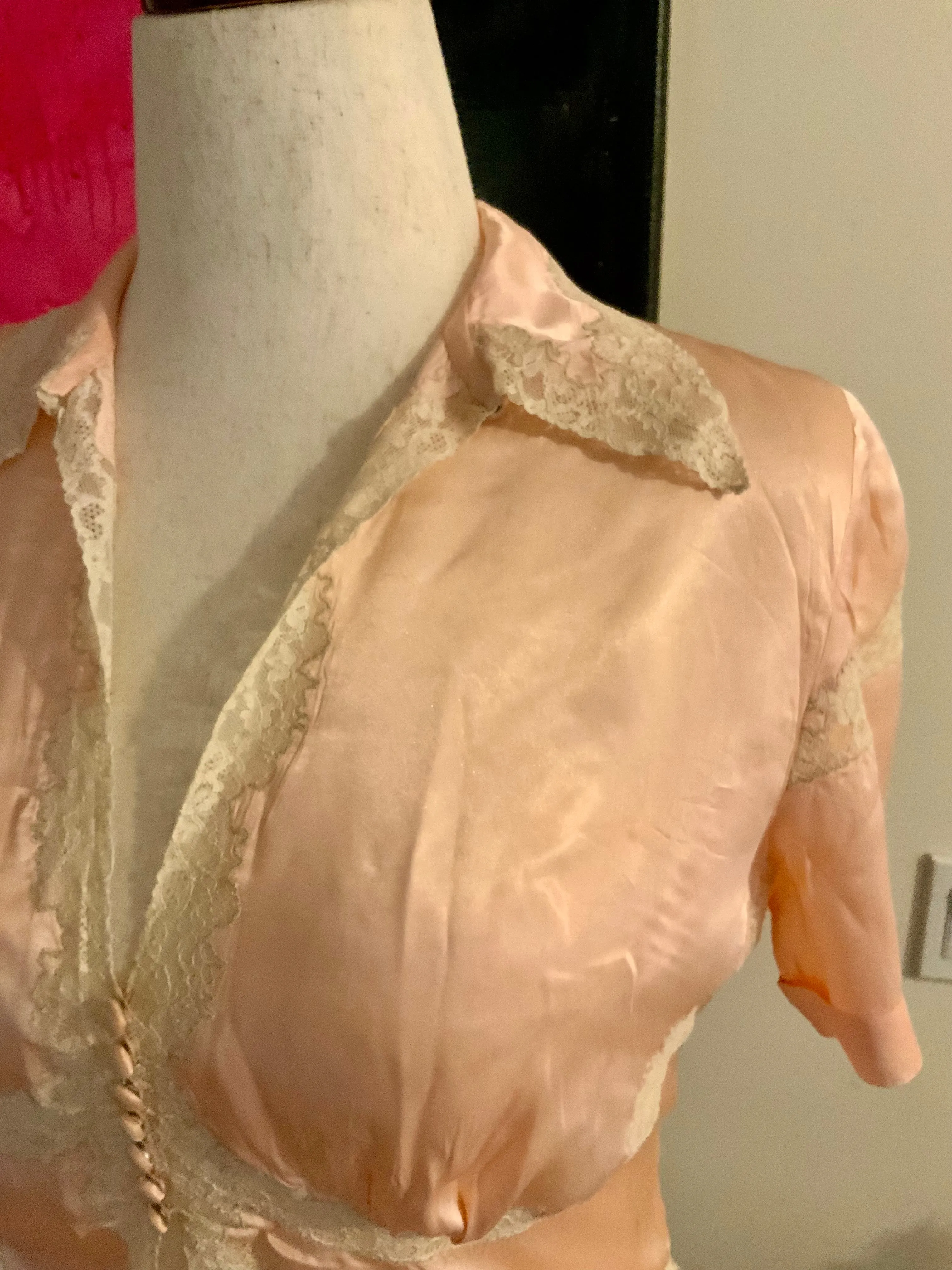 Silk Bed Jacket - 50s - 50AA